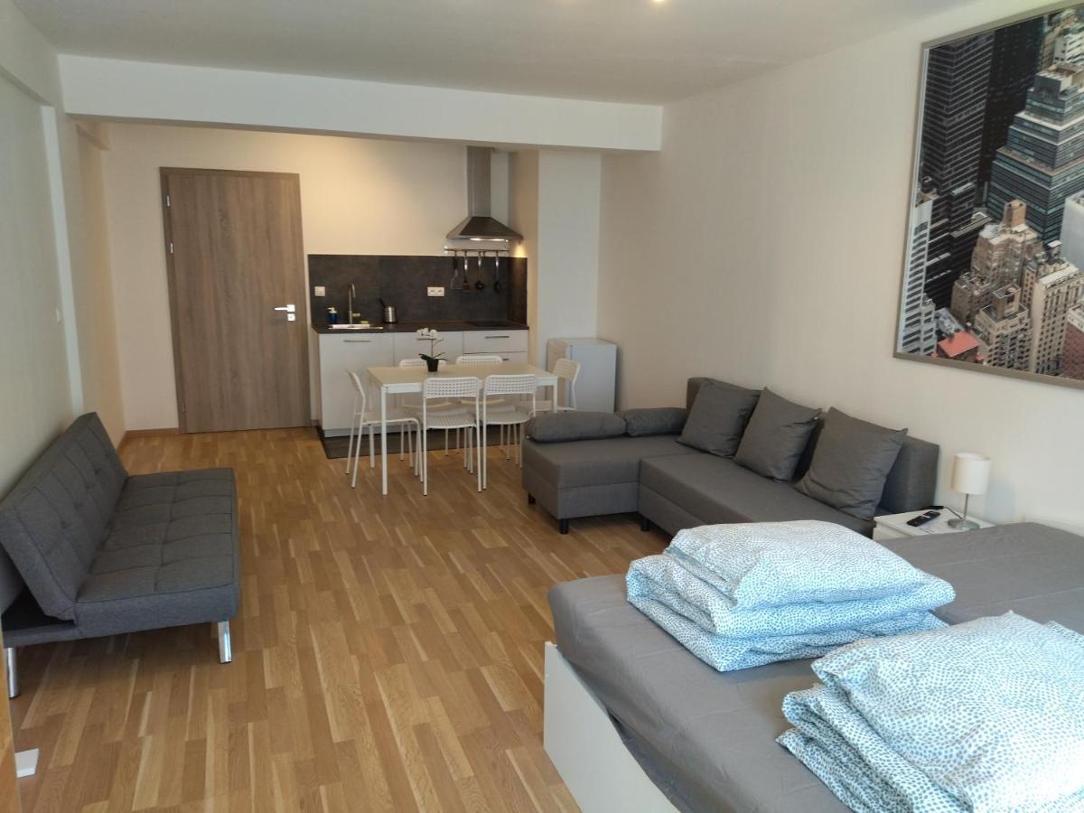 Brand New Two Room Apartment #34 With Free Secure Parking In The Center Prága Kültér fotó